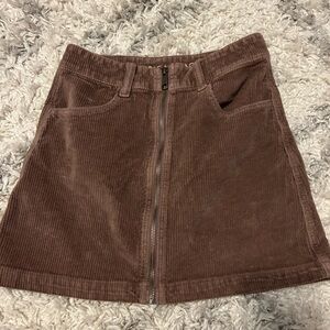 American Eagle Outfitters Taupe Corduroy Skirt